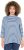 Ulla Popken Striped 3/4 Sleeve Turtleneck Tee Light Blue - Mintás pólók nőknek - 