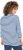Ulla Popken Striped 3/4 Sleeve Turtleneck Tee Light Blue - Mintás pólók nőknek - 