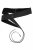 Ulla Popken Soft Leather Tie Belt Black - Női övek - 