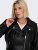 Only Carmakoma Emmy Biker Jacket Black - Kožené bundy - 
