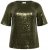 Kaffe Curve Mirana Sequin Blouse Ivy Green - Blúzok - 