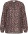 Kaffe Curve Belle Blouse Pink Black Graphic Flower - Blúzok - 