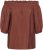 Kaffe Curve Neela Off-Shoulder Blouse Henna Brown - Blúzok és tunikák - 