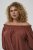 Kaffe Curve Neela Off-Shoulder Blouse Henna Brown - Blúzok és tunikák - 