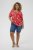 Kaffe Curve Ami Short Sleeve Blouse Printed Poppy Red - Blúzok és tunikák - 