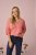 Kaffe Curve Jilanda V-Neck Pullover Red - Pulóverek & kötöttáruk - 