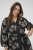 Kaffe Curve Kimmie Dress Black Chalk Embroidery - Midi ruhák - 