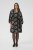 Kaffe Curve Kimmie Dress Black Chalk Embroidery - Midi ruhák - 