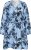 Kaffe Curve Aliana Dress Blue Flower Animal - Midi ruhák - 