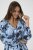Kaffe Curve Aliana Dress Blue Flower Animal - Midi ruhák - 