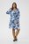 Kaffe Curve Aliana Dress Blue Flower Animal - Midi ruhák - 