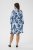 Kaffe Curve Aliana Dress Blue Flower Animal - Midi ruhák - 