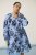 Kaffe Curve Aliana Dress Blue Flower Animal - Midi ruhák - 