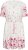 Kaffe Curve Rosa Mini Dress White Rose Border Flower - Mini ruhák - 