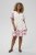 Kaffe Curve Rosa Mini Dress White Rose Border Flower - Mini ruhák - 