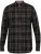 D555 Destin Checked Long Sleeve Shirt Black/Tan Check - Hosszú ujjú ingek - 