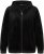 Ulla Popken Tulip Line Print Velour Zip Hoodie Black - Bluzy & bluzy z kapturem - 