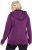 Ulla Popken Sweater Knit Fleece Hoodie Aubergine - Bluzy & bluzy z kapturem - 
