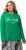 Ulla Popken City Name Graphic Hoodie Emerald Green - Bluzy & bluzy z kapturem - 