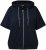 Ulla Popken Short Sleeve Zip-Up Hoodie Navy - Bluzy & bluzy z kapturem - 