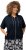 Ulla Popken Short Sleeve Zip-Up Hoodie Navy - Bluzy & bluzy z kapturem - 