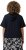 Ulla Popken Short Sleeve Zip-Up Hoodie Navy - Bluzy & bluzy z kapturem - 