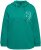 Ulla Popken Face Graphic Long Sleeve Hoodie Emerald Green - Bluzy & bluzy z kapturem - 