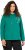 Ulla Popken Face Graphic Long Sleeve Hoodie Emerald Green - Bluzy & bluzy z kapturem - 