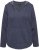 Ulla Popken Open Edged Long Sleeve V-Neck Hoodie Navy - Bluzy & bluzy z kapturem - 