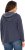 Ulla Popken Open Edged Long Sleeve V-Neck Hoodie Navy - Bluzy & bluzy z kapturem - 