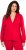 Ulla Popken Plunge Neck Long Sleeve Hoodie Salsa Red - Bluzy & bluzy z kapturem - 