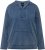 Ulla Popken Raw Hem Long Sleeve Hoodie Night Blue - Bluzy & bluzy z kapturem - 