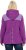 Ulla Popken Waffle Pique Contrast Color Hoodie Dark Purple - Bluzy & bluzy z kapturem - 