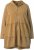 Ulla Popken Tiered Flounce Panel Zip Up Hoodie Mocha Brown - Bluzy & bluzy z kapturem - 
