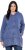 Ulla Popken Tiered Flounce Panel Zip Up Hoodie Atlantic Blue - Bluzy & bluzy z kapturem - 