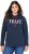 Ulla Popken TRUE Lettering Hoodie Navy Blue - Bluzy & bluzy z kapturem - 