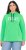 Ulla Popken TRUE Lettering Hoodie Mint Green - Bluzy & bluzy z kapturem - 