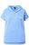Ulla Popken Quick Drying Short Sleeve Hoodie Light Blue - Bluzy & bluzy z kapturem - 