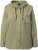 Ulla Popken Mixed Texture Button Down Hoodie Pond Green - Bluzy & bluzy z kapturem - 