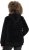 Ulla Popken Teddy Fleece Zip-Up Hoodie Black - Bluzy & bluzy z kapturem - 