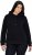 Ulla Popken Relaxed Fit Long Sleeve Hoodie Black - Bluzy & bluzy z kapturem - 