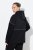 Ulla Popken Mix Fabric Reflective Trim Zip Hoodie Black - Bluzy & bluzy z kapturem - Kényelmes pulóverek és kapucnisok
