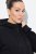 Ulla Popken Mix Fabric Reflective Trim Zip Hoodie Black - Bluzy & bluzy z kapturem - Kényelmes pulóverek és kapucnisok