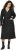 Ulla Popken Denim Acid Wash Trench Coat Black - Dzsekik - 