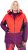 Ulla Popken HYPRAR Performance Colorblock Ski Jacket Coral - Dzsekik - 
