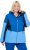Ulla Popken HYPRAR Performance Colorblock Ski Jacket Denim Blue - Dzsekik - 