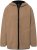Ulla Popken Long Sleeve Hooded Teddy Jacket Putty - Dzsekik - 