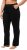 Ulla Popken Bootcut Elastic Waist Cotton French Terry Sport Pants Black - Női Farmer & Nadrágok Nagy Méretekben – Plus Size - 