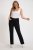 Ulla Popken Basic Mony Tapered Leg Stretch Pants Black - Női Farmer & Nadrágok Nagy Méretekben – Plus Size - 
