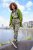 Ulla Popken Camo Boyfriend Pants Olive Grey - Női Farmer & Nadrágok Nagy Méretekben – Plus Size - 